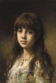 小さな女の子の少女の肖像画 アレクセイ・ハラモフ